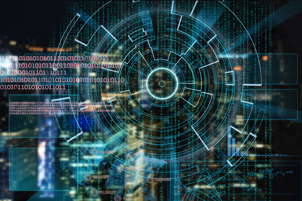 Digital representation of IT Technology.